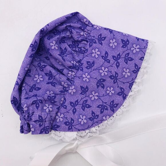 Lavender W Lace Pioneer Doll Dress & Bonnet, Handmade Outfit, For 18 Inch Dolls - Picture 7 of 8